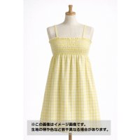 生地：綿100％ 先染めギンガムチェック（レモン）