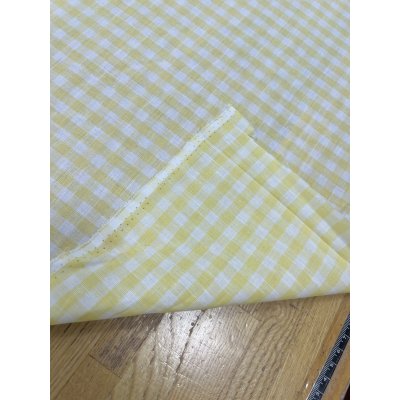 画像4: 生地：綿100％ 先染めギンガムチェック（レモン）