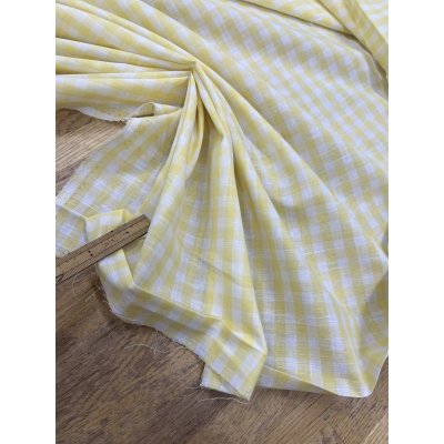 画像6: 生地：綿100％ 先染めギンガムチェック（レモン）