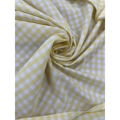 画像7: 生地：綿100％ 先染めギンガムチェック（レモン）