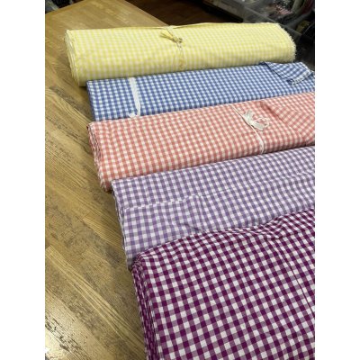 画像9: 生地：綿100％ 先染めギンガムチェック（レモン）
