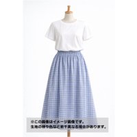 生地：綿100％ 先染めギンガムチェック（水色）