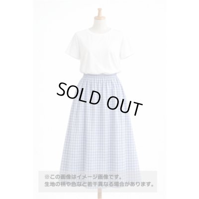 画像1: 生地：綿100％ 先染めギンガムチェック（水色）
