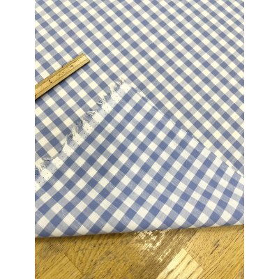 画像4: 生地：綿100％ 先染めギンガムチェック（水色）