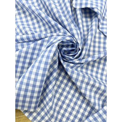 画像7: 生地：綿100％ 先染めギンガムチェック（水色）