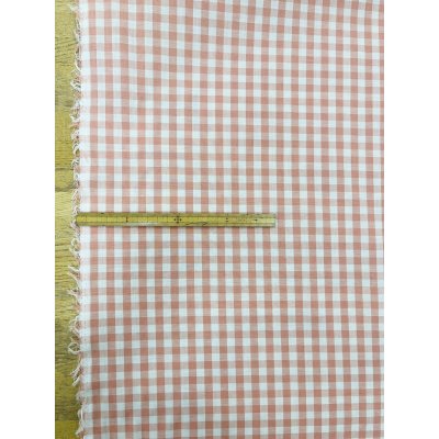 画像2: 生地：綿100％ 先染めギンガムチェック（ピーチピンク）