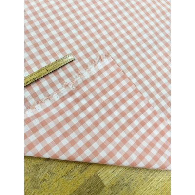 画像4: 生地：綿100％ 先染めギンガムチェック（ピーチピンク）
