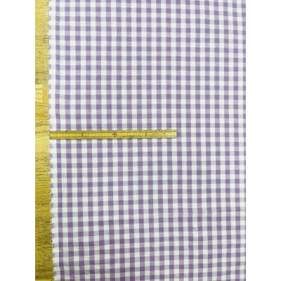 画像2: 生地：綿100％ 先染めギンガムチェック（ラベンダー）