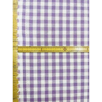 画像3: 生地：綿100％ 先染めギンガムチェック（ラベンダー）