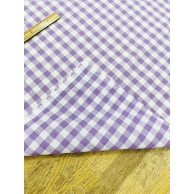 画像4: 生地：綿100％ 先染めギンガムチェック（ラベンダー）