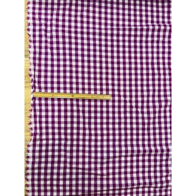 画像2: 生地：綿100％ 先染めギンガムチェック（グレープ）