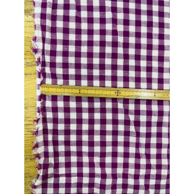 画像3: 生地：綿100％ 先染めギンガムチェック（グレープ）