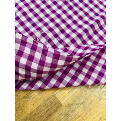 画像5: 生地：綿100％ 先染めギンガムチェック（グレープ）