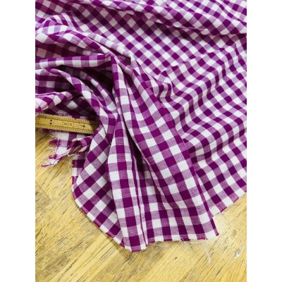 画像6: 生地：綿100％ 先染めギンガムチェック（グレープ）