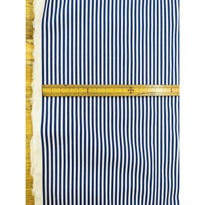 画像3: 生地：綿100％ 2.5mm先染めストライプ（白／ネイビーブルー）