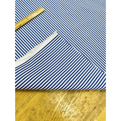 画像4: 生地：綿100％ 2.5mm先染めストライプ（白／ネイビーブルー）