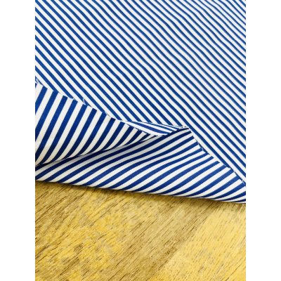 画像5: 生地：綿100％ 2.5mm先染めストライプ（白／ネイビーブルー）