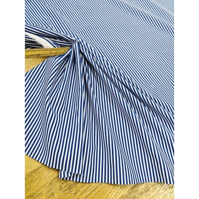 画像6: 生地：綿100％ 2.5mm先染めストライプ（白／ネイビーブルー）