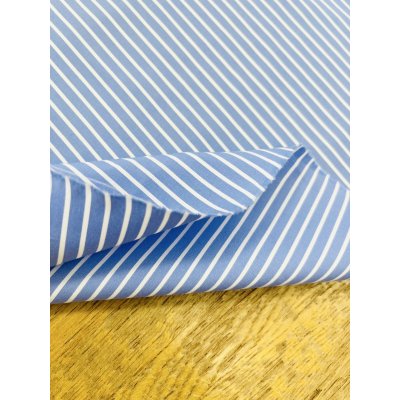 画像5: 生地：綿100％ 先染めストライプ（ブルー×ホワイト）