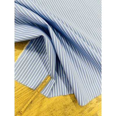 画像6: 生地：綿100％ 先染めストライプ（ブルー×ホワイト）