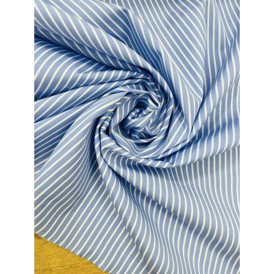画像7: 生地：綿100％ 先染めストライプ（ブルー×ホワイト）