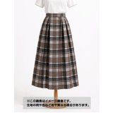 生地：ポリエステルチェック／平織（茶×オフ×ピンク）