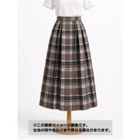 生地：ポリエステルチェック／平織（茶×オフ×ピンク）