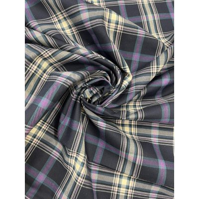 画像8: 生地：ポリエステルチェック／平織（茶×オフ×ピンク）