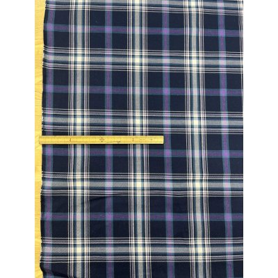 画像6: 生地：ポリエステルチェック／平織（紺×生成り×パープル）