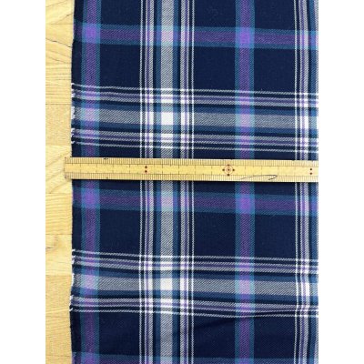 画像4: 生地：ポリエステルチェック／平織（紺×生成り×パープル）