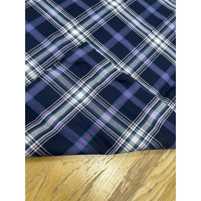 画像3: 生地：ポリエステルチェック／平織（紺×生成り×パープル）