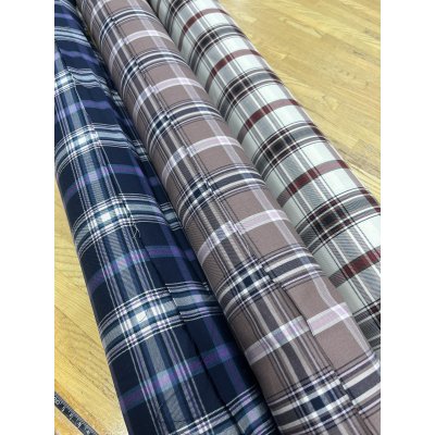 画像8: 生地：ポリエステルチェック／平織（紺×生成り×パープル）