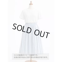 生地：綿100％ ストライプ（ホワイト×サックスブルー）