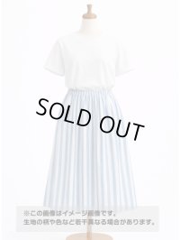 生地：綿100％ ストライプ（ホワイト×サックスブルー）
