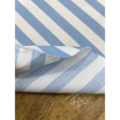 画像5: 生地：綿100％ ストライプ（ホワイト×サックスブルー）