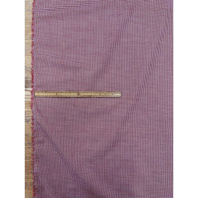 画像2: 生地：綿100％ 極小ギンガムチェック（ホワイト×レッド）