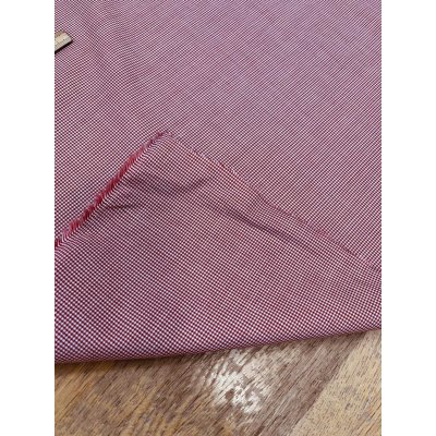 画像4: 生地：綿100％ 極小ギンガムチェック（ホワイト×レッド）