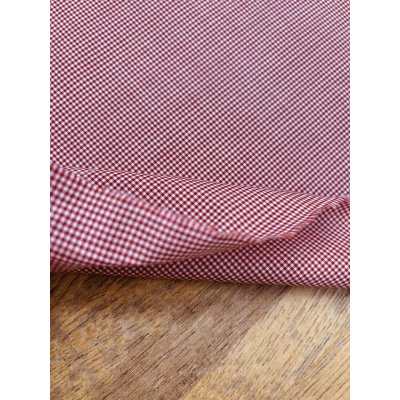 画像5: 生地：綿100％ 極小ギンガムチェック（ホワイト×レッド）