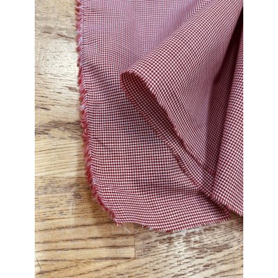 画像8: 生地：綿100％ 極小ギンガムチェック（ホワイト×レッド）