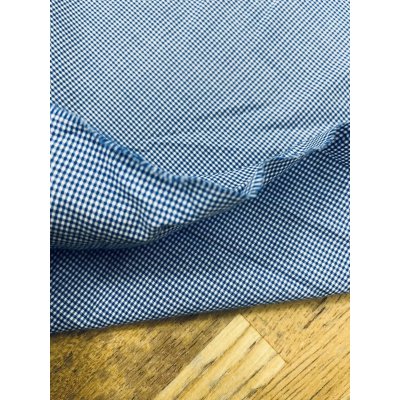 画像5: 生地：綿100％ 極小ギンガムチェック（ホワイト×ブルー）