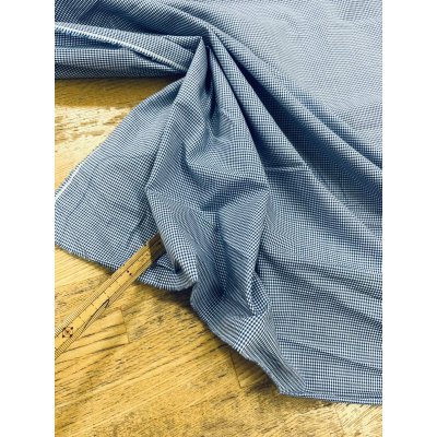 画像6: 生地：綿100％ 極小ギンガムチェック（ホワイト×ブルー）