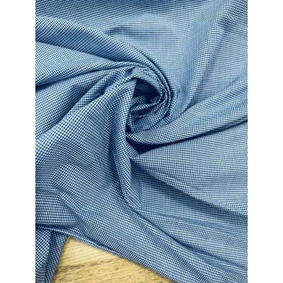 画像7: 生地：綿100％ 極小ギンガムチェック（ホワイト×ブルー）