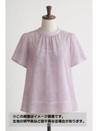 生地：リネンライクシアーブラウス地（ラベンダー）