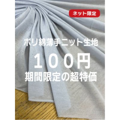 画像1: 生地：ポリエステル綿薄手ニット（アイスグレー）