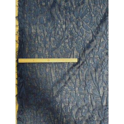 画像2: 生地：花柄モチーフ ふくれジャガード（紺）