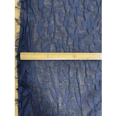 画像3: 生地：花柄モチーフ ふくれジャガード（紺）