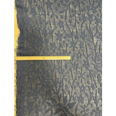 画像2: 生地：花柄モチーフ ふくれジャガード（黒）