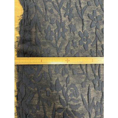 画像3: 生地：花柄モチーフ ふくれジャガード（黒）