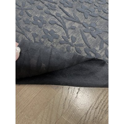 画像5: 生地：花柄モチーフ ふくれジャガード（黒）