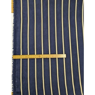 画像2: 生地：ポリエステルデシン ストライプ（ネイビー×ベージュ）